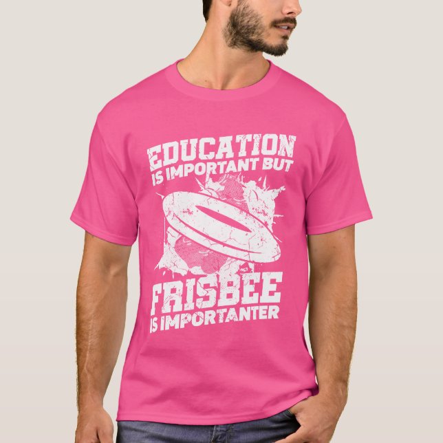 Camiseta Education Is Important But Sports Ultimate Frisbee (Frente)