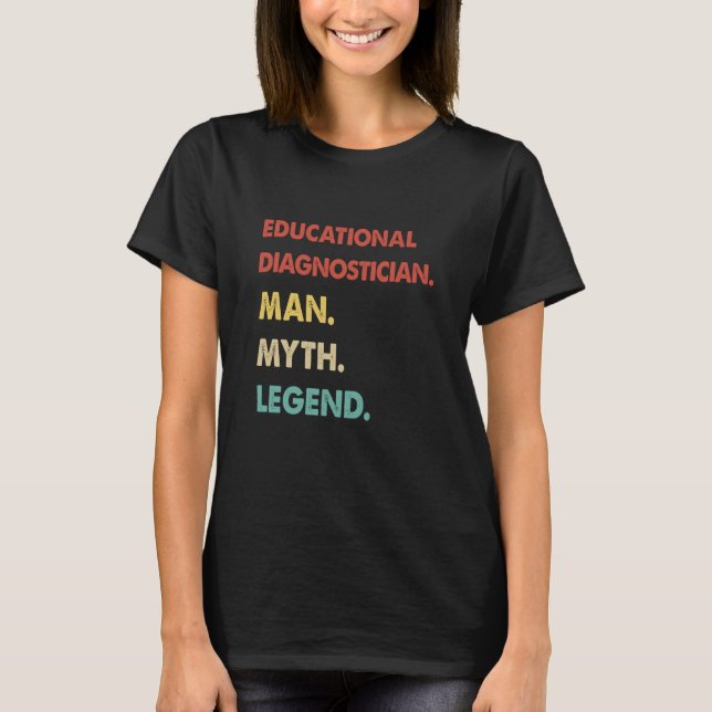 Camiseta Educational Diagnostician Man Myth Legend  1 (Frente)