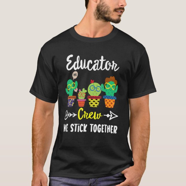 Camiseta Educator Crew Cactus  School Student (Frente)