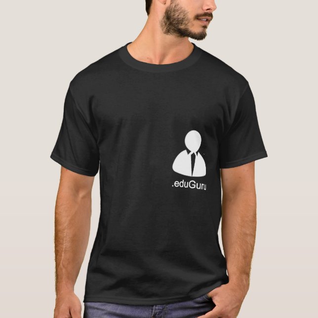 Camiseta .eduGuru - Guru obtido? (Preto) (Frente)