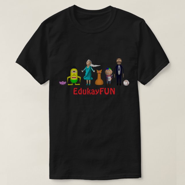 Camiseta EdukayFUN T-shirt (With Johnny, Papa, Ulsa & more) (Frente do Design)