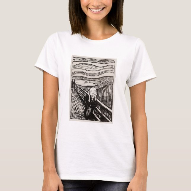 Camiseta Edvard Munch, A Famosa Do Impressão Do Lithógrafo  (Frente)