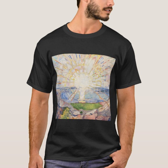 Camiseta Edvard Munch Sunrise Art Nouveau Expressionismo (Frente)