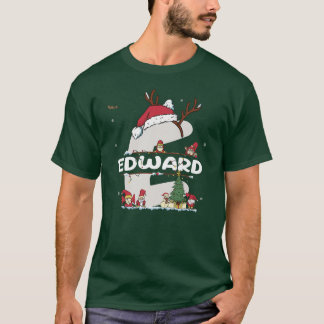 Camiseta Edward Christmasw Edward Name para o engraçado Xma