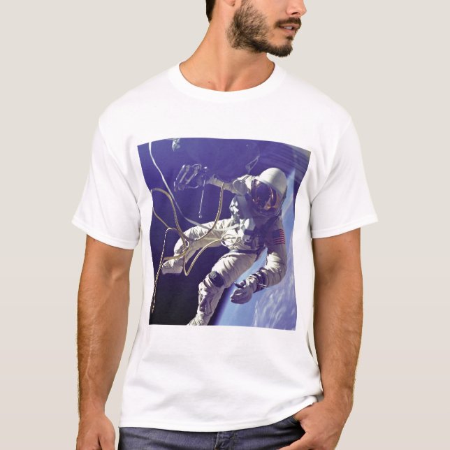 Camiseta Edward H. White First American Space Walker NASA (Frente)
