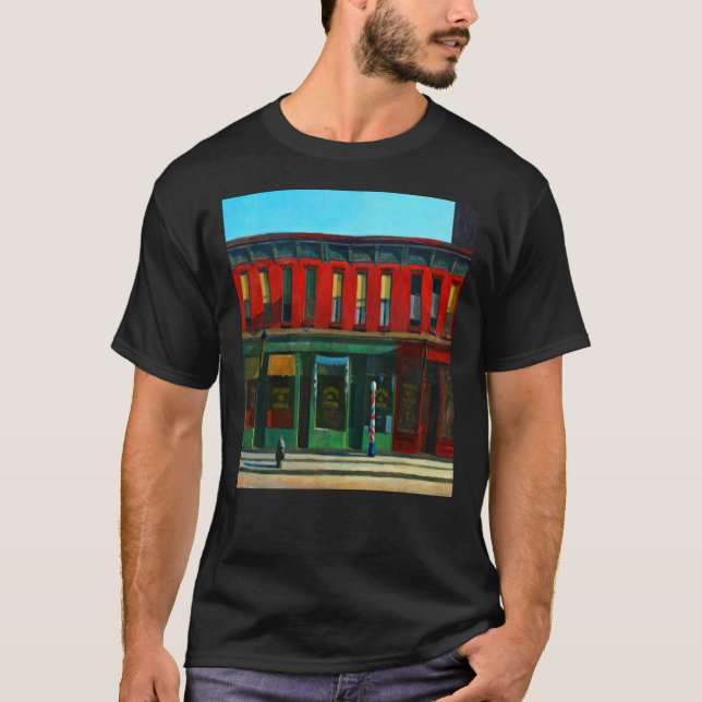 Camiseta Edward Hopper Early Sunday Morning 1930 Classic T- (Frente)