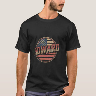 Camiseta EDWARD Primeiro Nome Bandeira EUA Patriota Persona