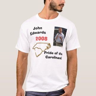 Camiseta Edwards7, carolinas, John Edwards, 2008, orgulho