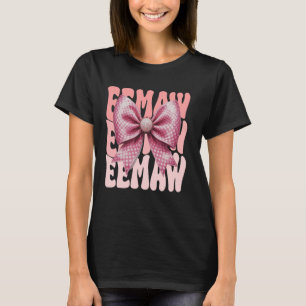 Camiseta Eemaw Coquette Laço Rosa Fofo Avó Dia das Mães