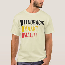 Camiseta Eendracht Maakt Macht Motto Belga Tee, Bélgica
