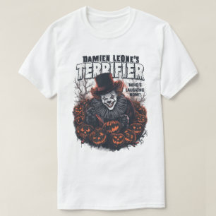 Camiseta Eerie Halloween Clowen Illustration Impressão