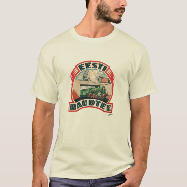 Camiseta Eesti Raudtee - t-shirt estónio da estrada de (Frente)