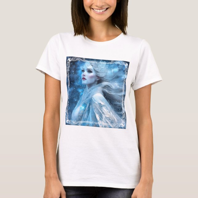 Camiseta Eethal Frozen Snow Queen Fantasy Art (Frente)