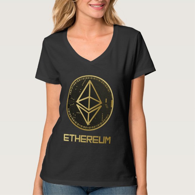 Camiseta Eethum Cryptocurrency Crypto Money Blocchain Di (Frente)