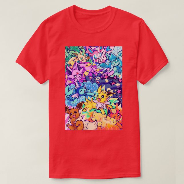 Camiseta Eeveelutions Ver2 (Frente do Design)
