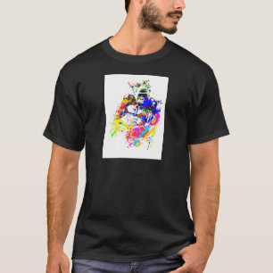 Camiseta Efeito da pintura do Splatter do gorila da