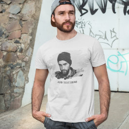 Camiseta Efeito de Foto Gravada Personalizada Moderna