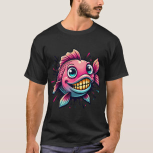 Camiseta Efeito de respingo de peixe Kawaii