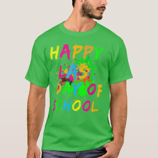 Camiseta Efeito de respingo de tinta no último dia feliz de