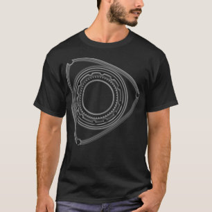 Camiseta Efeito de sombra do motor rotativo do Wankel