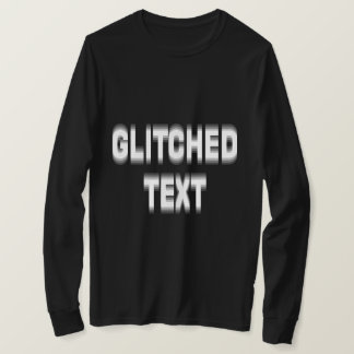 Camiseta Efeito de texto distorcido personalizado com falha