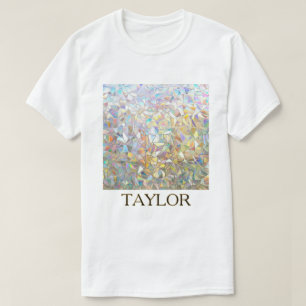 Camiseta Efeito de Vidro Colorido Prismático - Arco-íris Pr