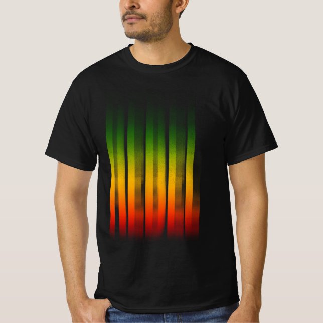 Camiseta Efeito Desfocado Rebelde Tipografia Rasta Reggae (Frente)