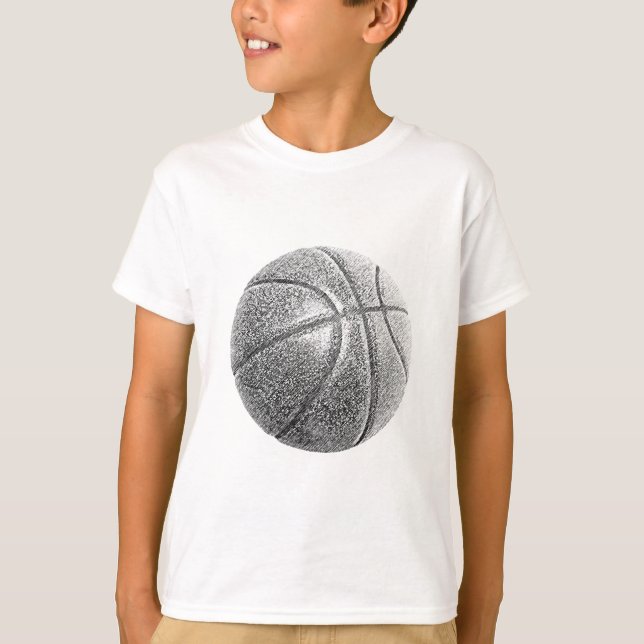 Camiseta Efeito Lápis de Basquete (Frente)