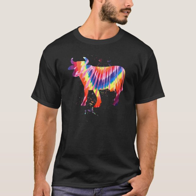 Camiseta Efeito Retro Tie Dye de Vaca Maneira (Frente)