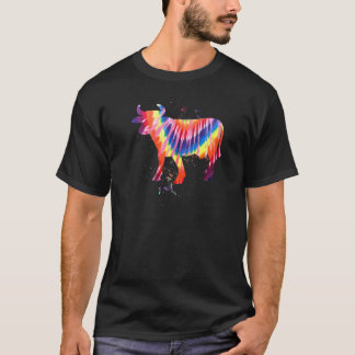 Camiseta Efeito Retro Tie Dye Vaca Legal