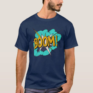 Camiseta Efeito Sonoro de História em Quadrinhos Boom Ação 