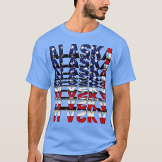 Camiseta efeito Texto do Sacudir do Alasca