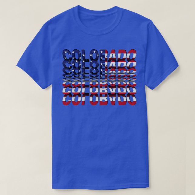 Camiseta efeito Texto do Sacudir do Colorado (Frente do Design)