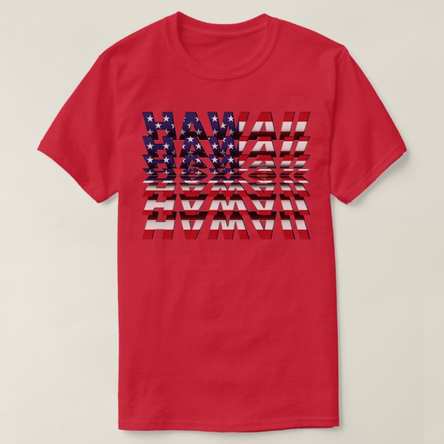 Camiseta efeito Texto do Sacudir Havaí (Frente do Design)