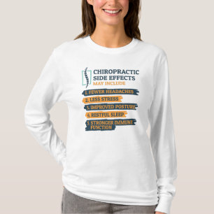 Camiseta Efeitos Colaterais da Quiropraxia Quiropraxista