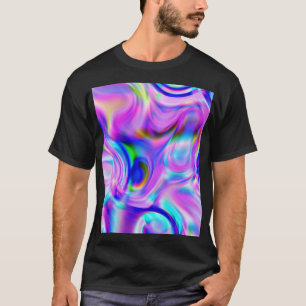 Camiseta Efeitos digitais: padrão de abstrato multicor.
