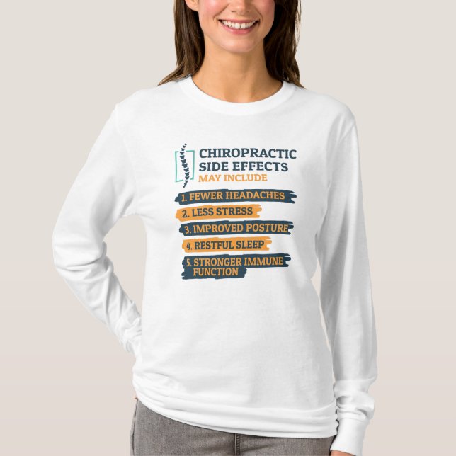 Camiseta Efeitos Secundários Chiropractic (Frente)