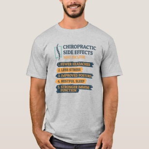 Camiseta Efeitos Secundários Chiropractic Gag Chiropractor