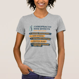 Camiseta Efeitos Secundários Chiropractic Gag Chiropractor 