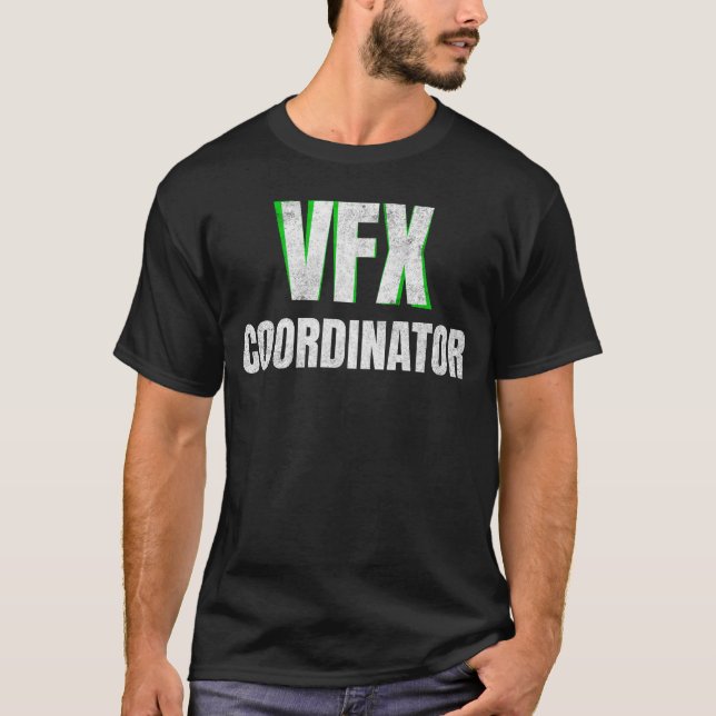 Camiseta Efeitos visuais do Coordenador VFX em dificuldades (Frente)