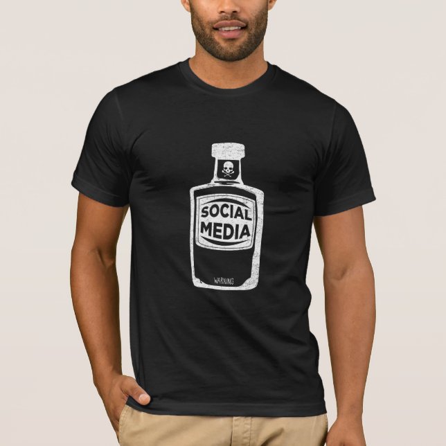 Camiseta Efeitos visuais sobre mídias sociais na Internet (Frente)