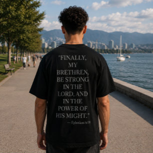 Camiseta Efésios 6:10 Seja Forte No Senhor