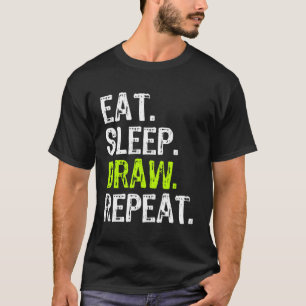 Camiseta Efetue a repetição do Desenhar de latência