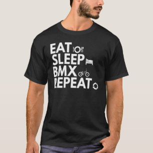Camiseta Efetue o sono Bmx Repetir as Ramais de Bicicleta