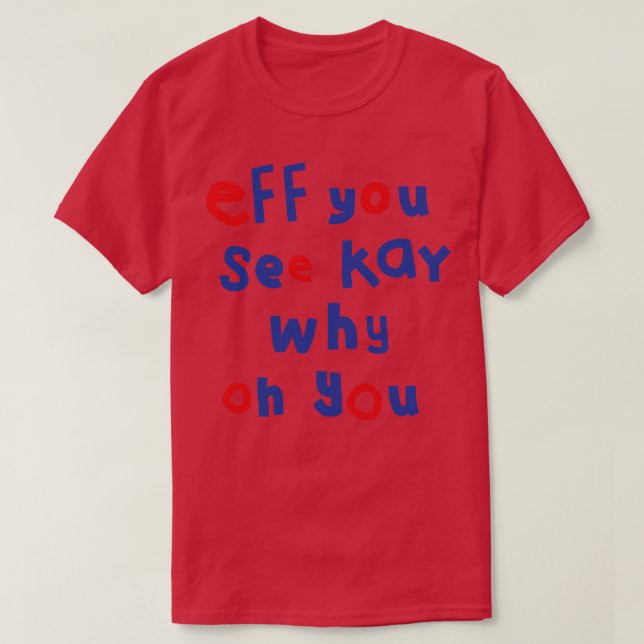 Camiseta Eff Você Vê A Tipografia Kay (Frente do Design)