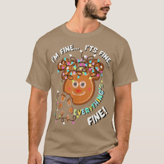Camiseta ÉFineChristmas Lights Reindeer Gingercake Cook