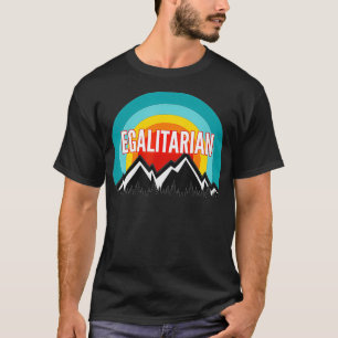 Camiseta Egalitário, Vintage Retro Sunset Design