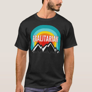 Camiseta Egalitário, Vintage Retro Sunset Design
