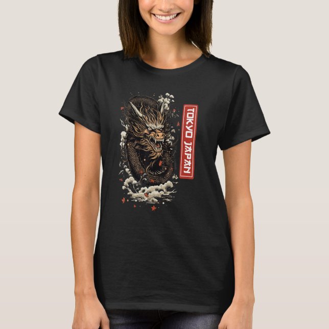 Camiseta Egendary Animals Japanese Dragon Tokio Graphic Wom (Frente)