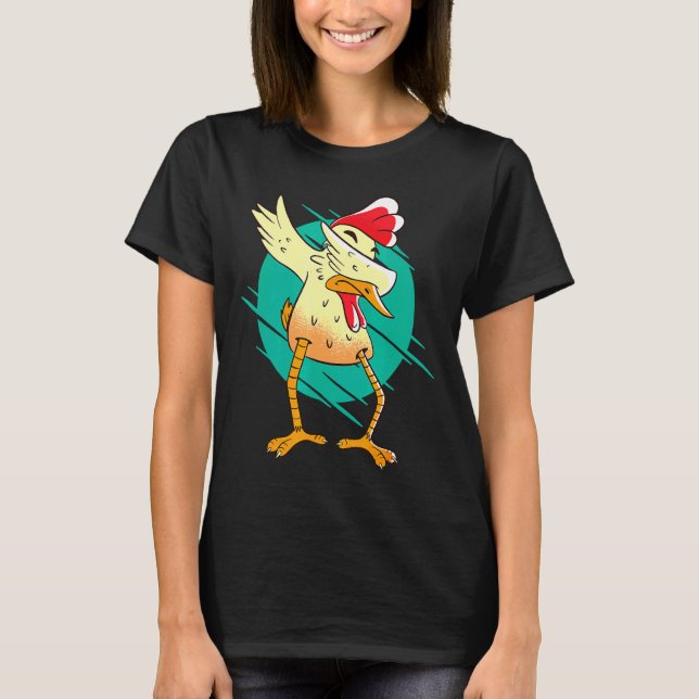Camiseta Egg Chicken Dabbing Dab   (Frente)